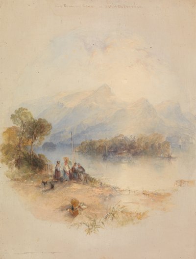 El cenador de verano, Derwent Water de Thomas Creswick